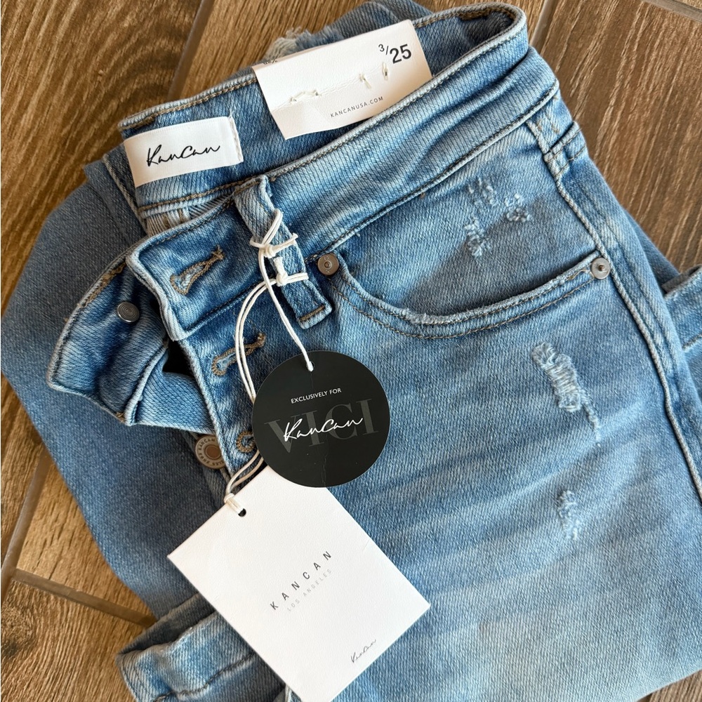 KanCan Women's Light Blue flair Jeans